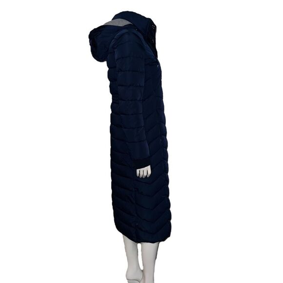 Tommy Hilfiger Womens Navy Hooded Maxi Puffer Coat Extra Small New - Picture 5 of 8